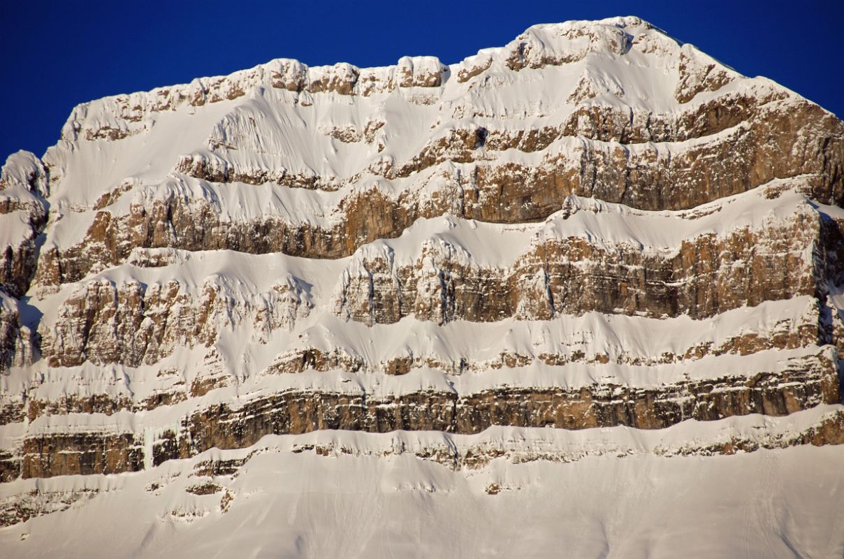 16B Pilot Mountain Close Up Early Morning From Trans Canada Highway Just After Leaving Banff Towards Lake Louise in Winter